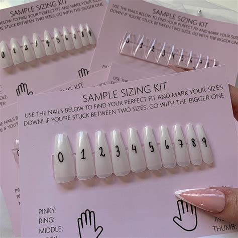 free press on nail samples.